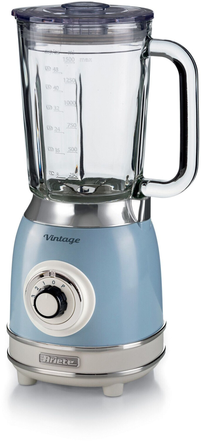 مخلوط کن آریته ایتالیا مدل Ariete Vintage 583 | رنگ آبی | پارچ شیشه‌ ای مقاوم 1.5 لیتری با طراحی رترو